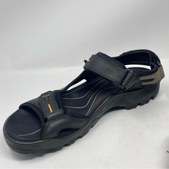 Ecco Yucatan Receptor Sandals Mens 11 - 11.5 EU 45 Black Brown Hiking Sport FLAW - Picture 10 of 15